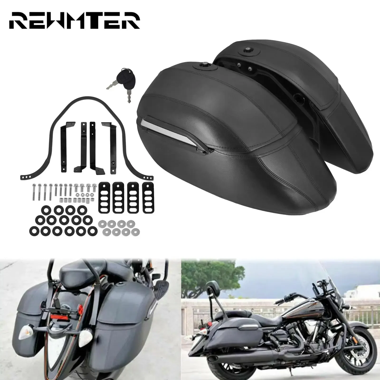 Motorcycle Gear Backpack - Motorcycle Hard Bags Saddlebags Trunk Luggage
