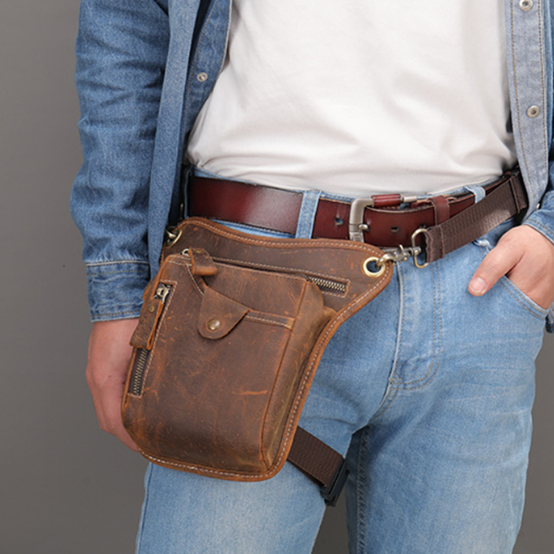 Vintage Pu Leather Waist Pack  - огляд і ціна Motorcycle Gear Backpack